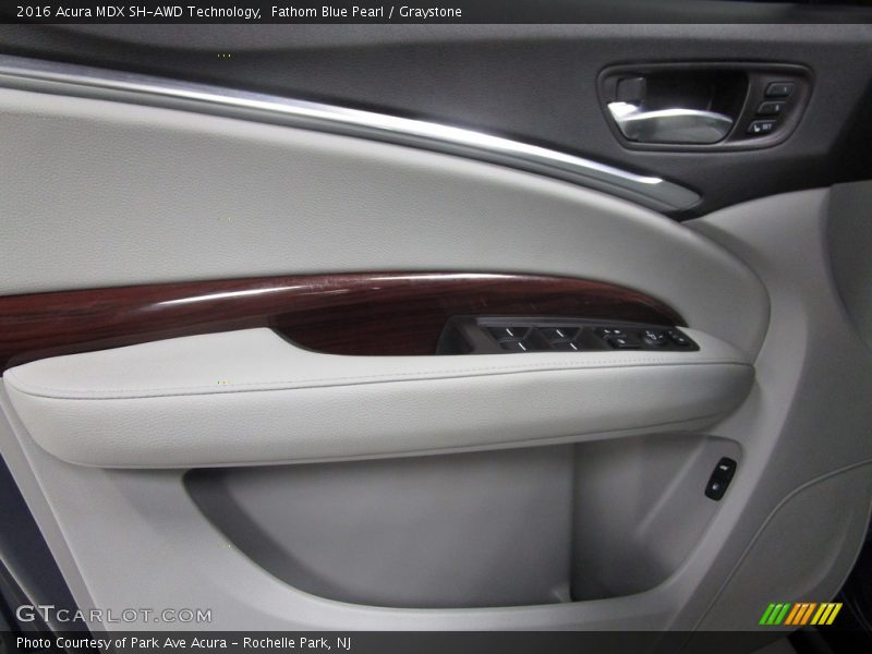 Fathom Blue Pearl / Graystone 2016 Acura MDX SH-AWD Technology