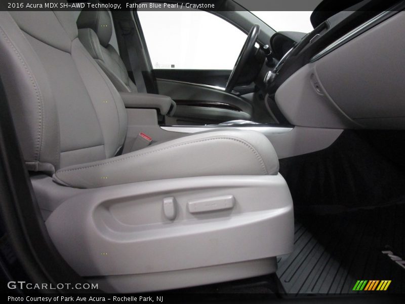 Fathom Blue Pearl / Graystone 2016 Acura MDX SH-AWD Technology