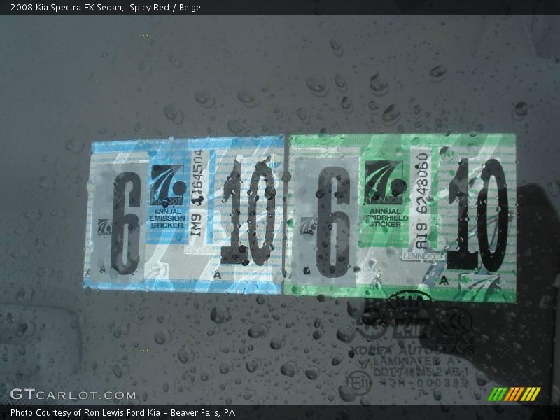 Spicy Red / Beige 2008 Kia Spectra EX Sedan
