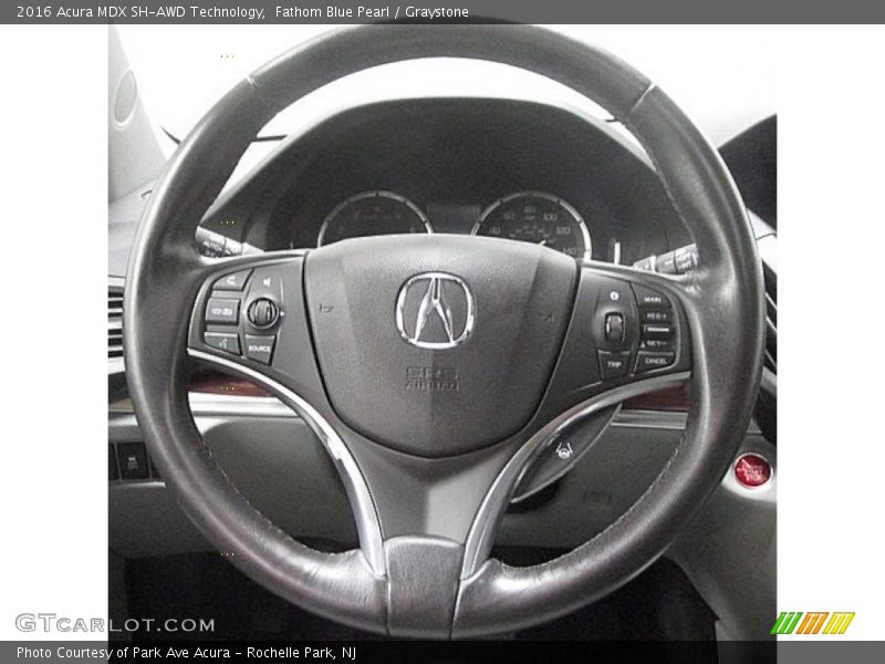 Fathom Blue Pearl / Graystone 2016 Acura MDX SH-AWD Technology