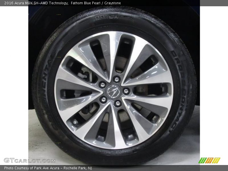 Fathom Blue Pearl / Graystone 2016 Acura MDX SH-AWD Technology