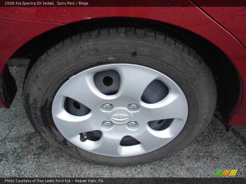 Spicy Red / Beige 2008 Kia Spectra EX Sedan