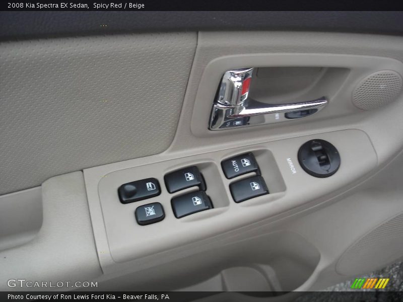 Spicy Red / Beige 2008 Kia Spectra EX Sedan