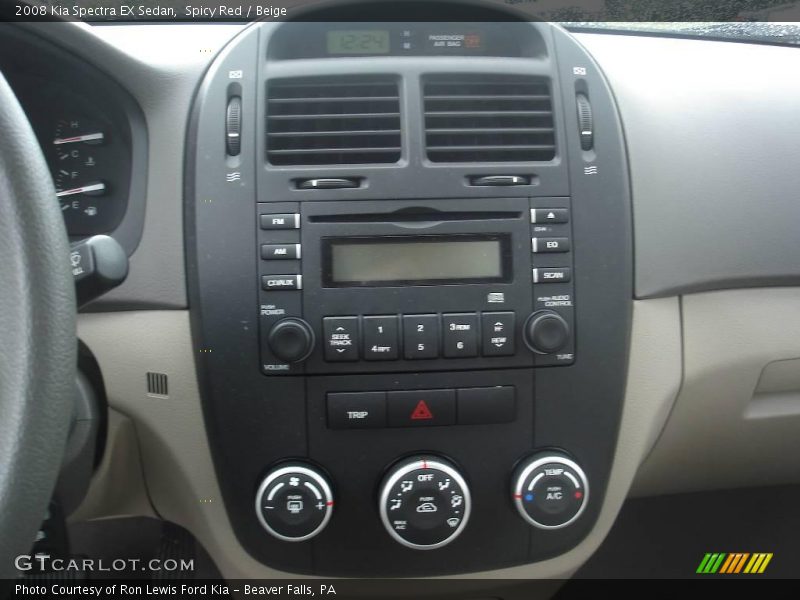Spicy Red / Beige 2008 Kia Spectra EX Sedan