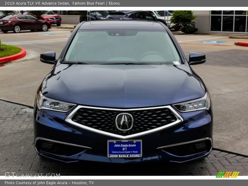 Fathom Blue Pearl / Ebony 2019 Acura TLX V6 Advance Sedan