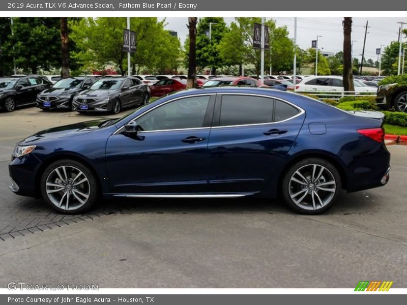 Fathom Blue Pearl / Ebony 2019 Acura TLX V6 Advance Sedan