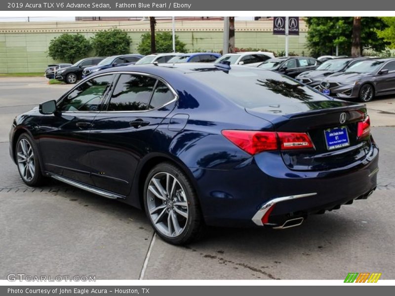 Fathom Blue Pearl / Ebony 2019 Acura TLX V6 Advance Sedan