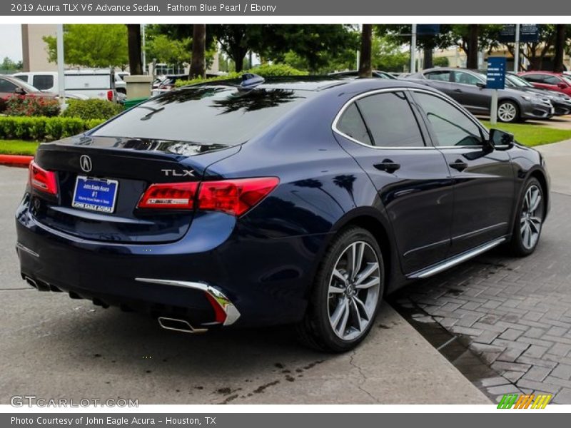 Fathom Blue Pearl / Ebony 2019 Acura TLX V6 Advance Sedan
