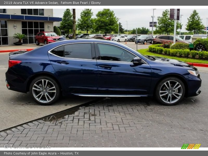 Fathom Blue Pearl / Ebony 2019 Acura TLX V6 Advance Sedan