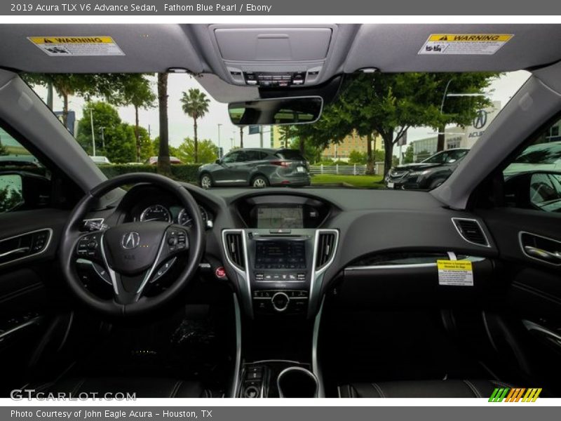Fathom Blue Pearl / Ebony 2019 Acura TLX V6 Advance Sedan