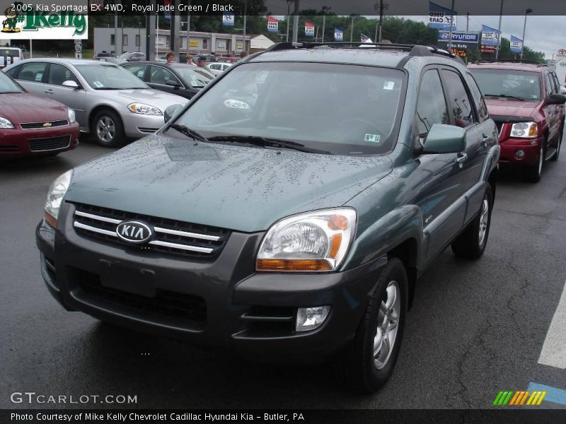 Royal Jade Green / Black 2005 Kia Sportage EX 4WD