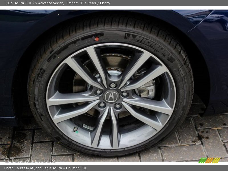 Fathom Blue Pearl / Ebony 2019 Acura TLX V6 Advance Sedan