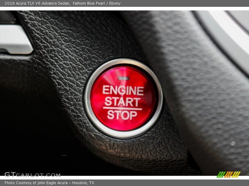 Fathom Blue Pearl / Ebony 2019 Acura TLX V6 Advance Sedan