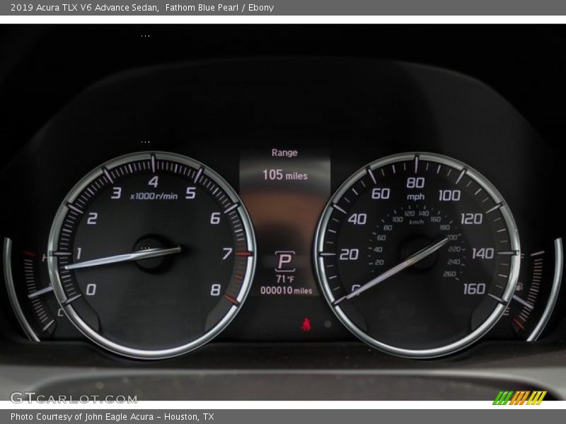 Fathom Blue Pearl / Ebony 2019 Acura TLX V6 Advance Sedan