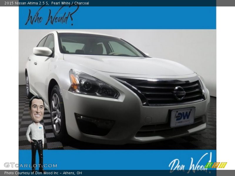 Pearl White / Charcoal 2015 Nissan Altima 2.5 S