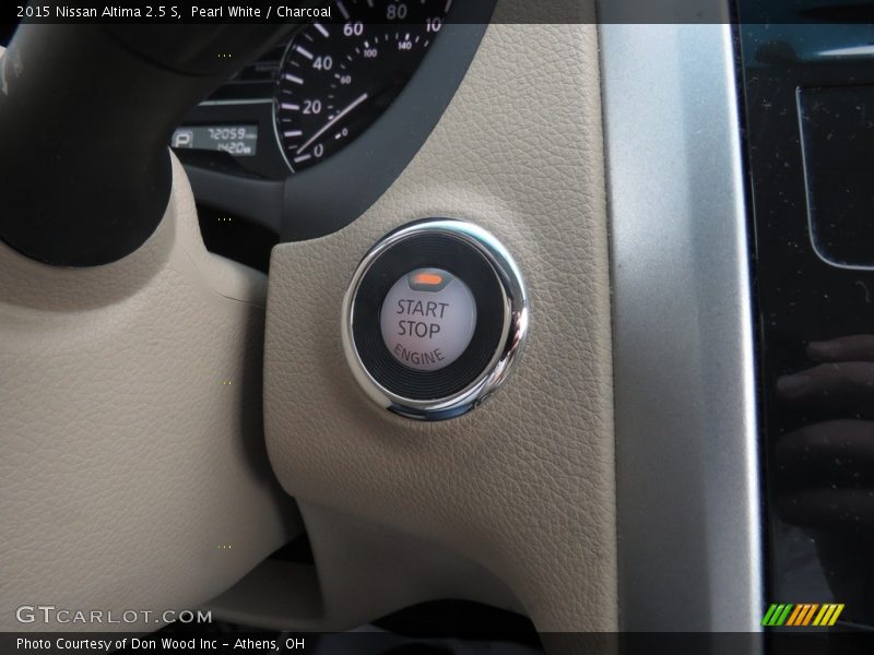 Pearl White / Charcoal 2015 Nissan Altima 2.5 S