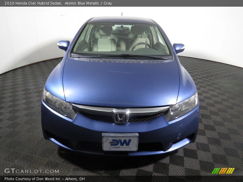 Atomic Blue Metallic / Gray 2010 Honda Civic Hybrid Sedan
