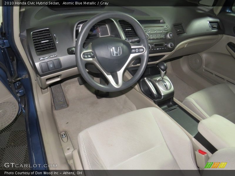 Atomic Blue Metallic / Gray 2010 Honda Civic Hybrid Sedan