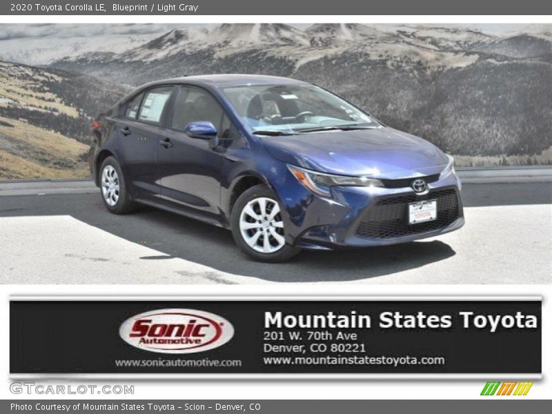 Blueprint / Light Gray 2020 Toyota Corolla LE