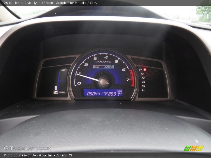 Atomic Blue Metallic / Gray 2010 Honda Civic Hybrid Sedan
