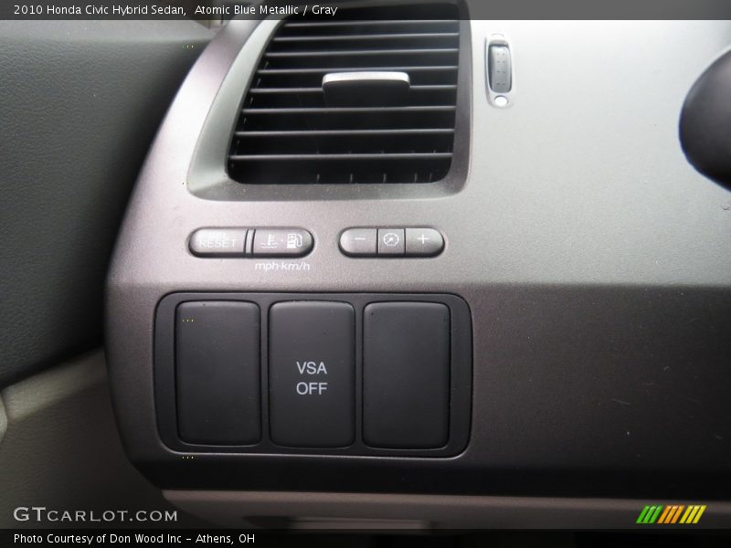 Atomic Blue Metallic / Gray 2010 Honda Civic Hybrid Sedan