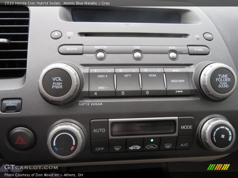 Atomic Blue Metallic / Gray 2010 Honda Civic Hybrid Sedan