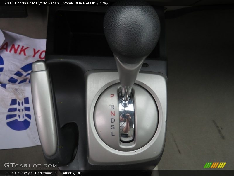 Atomic Blue Metallic / Gray 2010 Honda Civic Hybrid Sedan