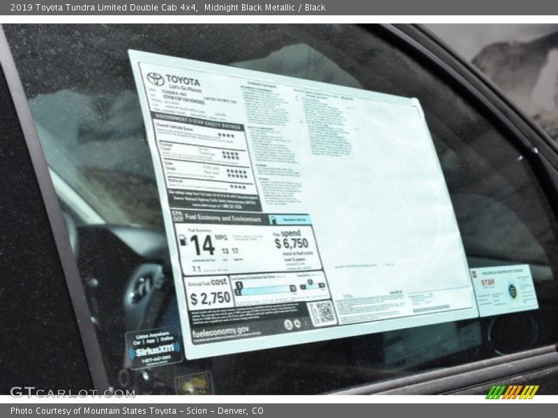 Midnight Black Metallic / Black 2019 Toyota Tundra Limited Double Cab 4x4