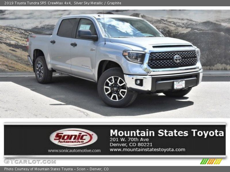 Silver Sky Metallic / Graphite 2019 Toyota Tundra SR5 CrewMax 4x4