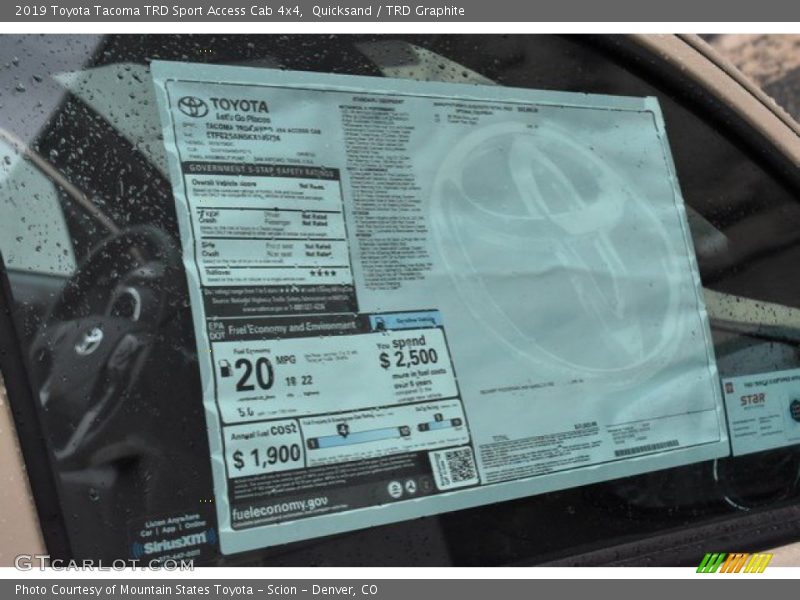 Quicksand / TRD Graphite 2019 Toyota Tacoma TRD Sport Access Cab 4x4