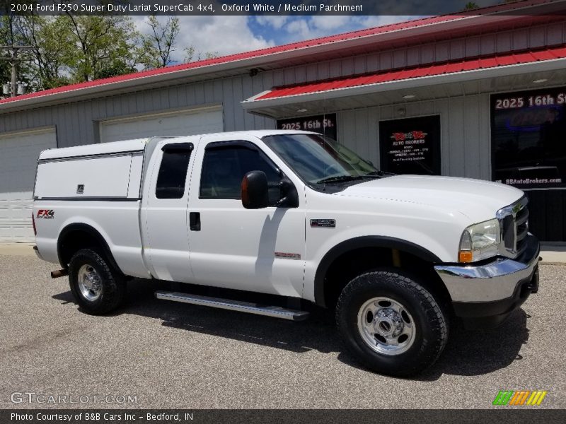 Oxford White / Medium Parchment 2004 Ford F250 Super Duty Lariat SuperCab 4x4