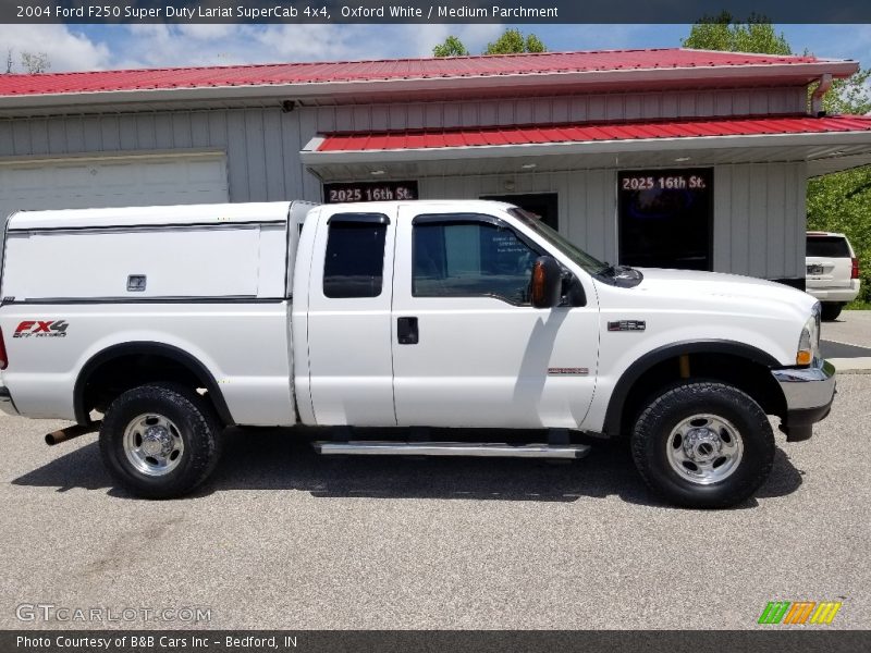 Oxford White / Medium Parchment 2004 Ford F250 Super Duty Lariat SuperCab 4x4