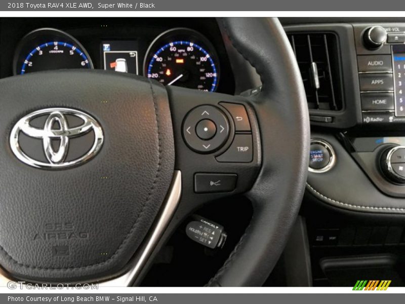 Super White / Black 2018 Toyota RAV4 XLE AWD