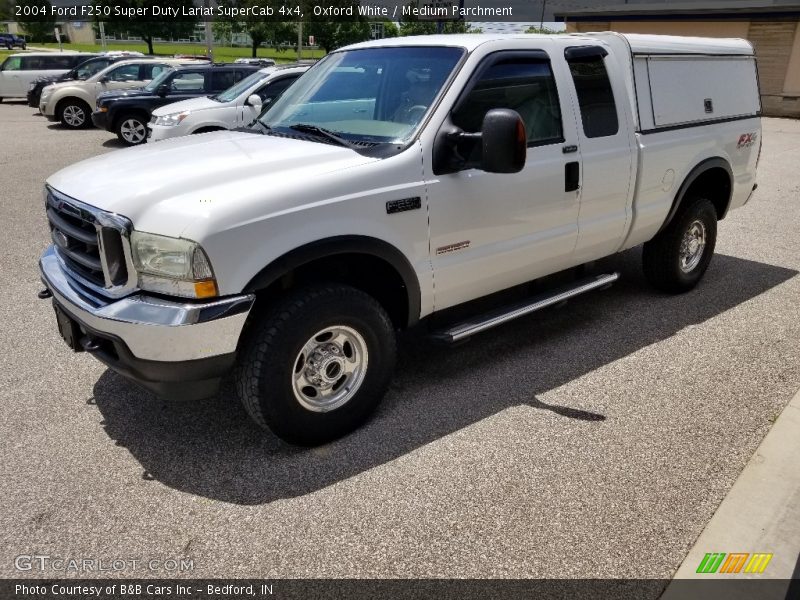 Oxford White / Medium Parchment 2004 Ford F250 Super Duty Lariat SuperCab 4x4