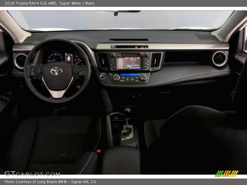 Super White / Black 2018 Toyota RAV4 XLE AWD