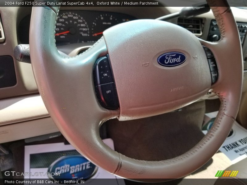 Oxford White / Medium Parchment 2004 Ford F250 Super Duty Lariat SuperCab 4x4