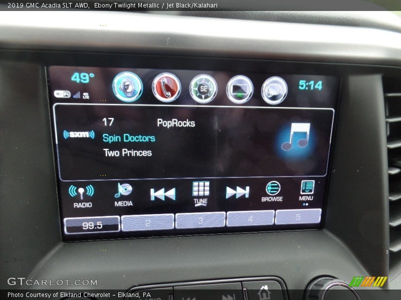 Ebony Twilight Metallic / Jet Black/Kalahari 2019 GMC Acadia SLT AWD