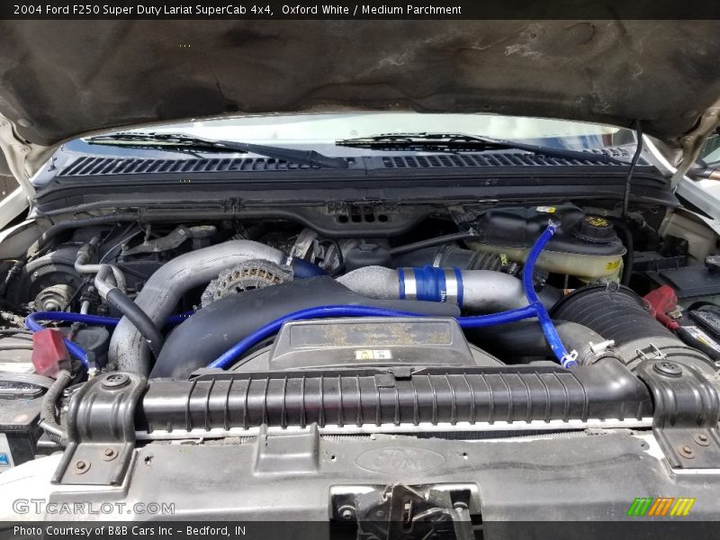 Oxford White / Medium Parchment 2004 Ford F250 Super Duty Lariat SuperCab 4x4
