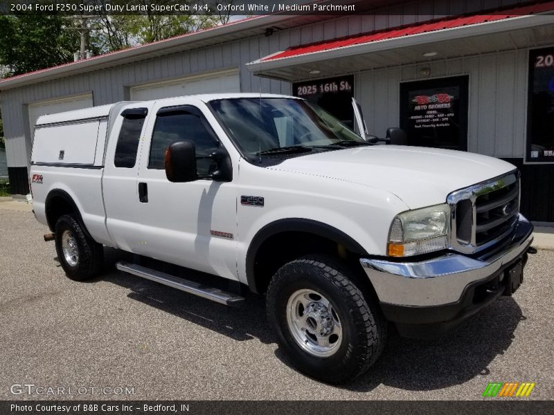 Oxford White / Medium Parchment 2004 Ford F250 Super Duty Lariat SuperCab 4x4