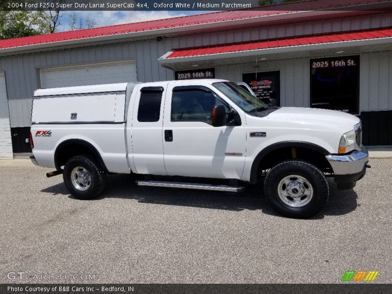Oxford White / Medium Parchment 2004 Ford F250 Super Duty Lariat SuperCab 4x4