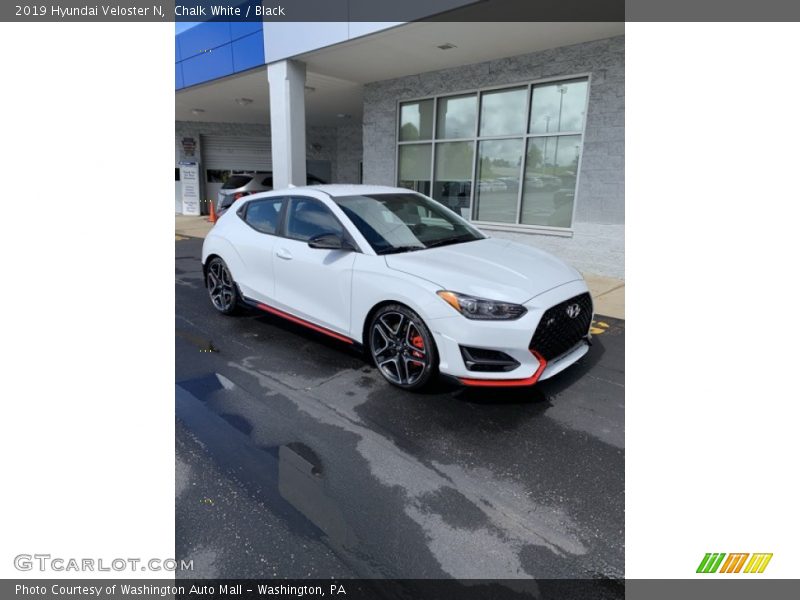 Chalk White / Black 2019 Hyundai Veloster N