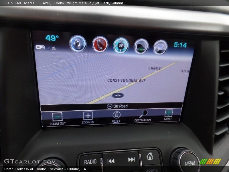 Ebony Twilight Metallic / Jet Black/Kalahari 2019 GMC Acadia SLT AWD