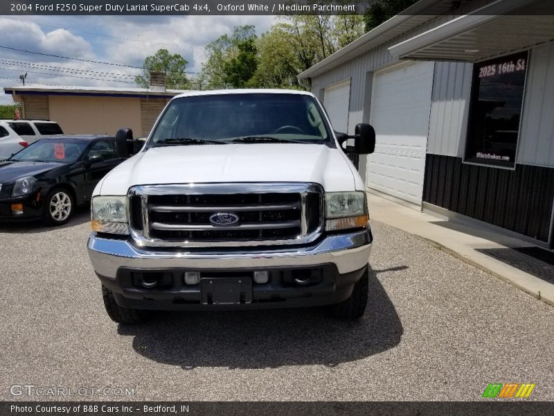 Oxford White / Medium Parchment 2004 Ford F250 Super Duty Lariat SuperCab 4x4