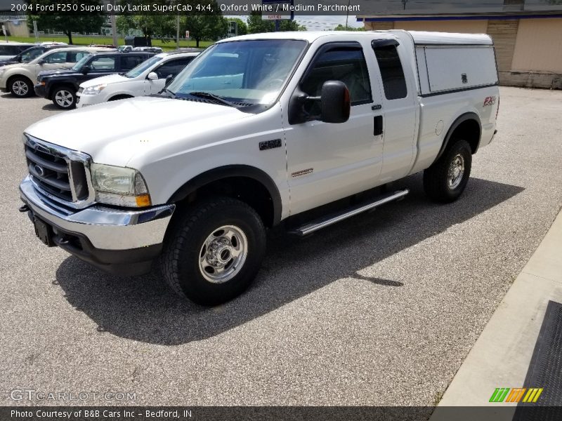 Oxford White / Medium Parchment 2004 Ford F250 Super Duty Lariat SuperCab 4x4