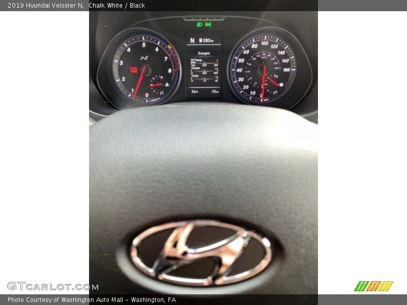 Chalk White / Black 2019 Hyundai Veloster N