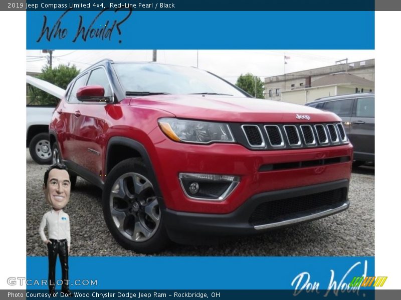 Red-Line Pearl / Black 2019 Jeep Compass Limited 4x4