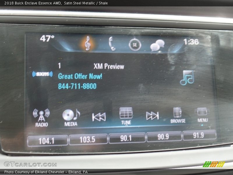 Satin Steel Metallic / Shale 2018 Buick Enclave Essence AWD