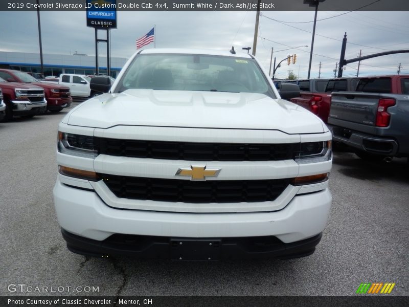 Summit White / Dark Ash/Jet Black 2019 Chevrolet Silverado LD Custom Double Cab 4x4