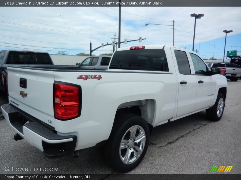 Summit White / Dark Ash/Jet Black 2019 Chevrolet Silverado LD Custom Double Cab 4x4
