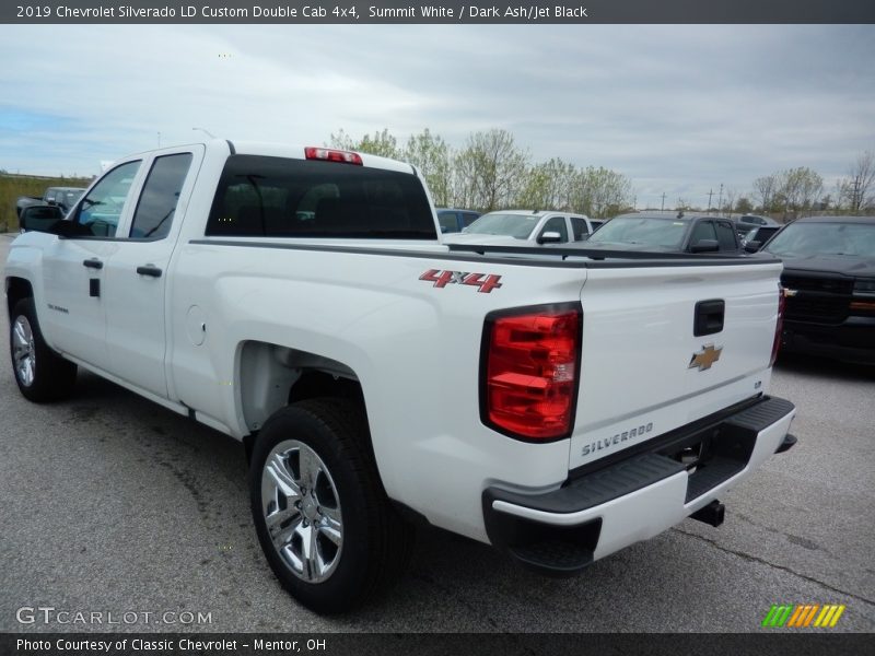 Summit White / Dark Ash/Jet Black 2019 Chevrolet Silverado LD Custom Double Cab 4x4